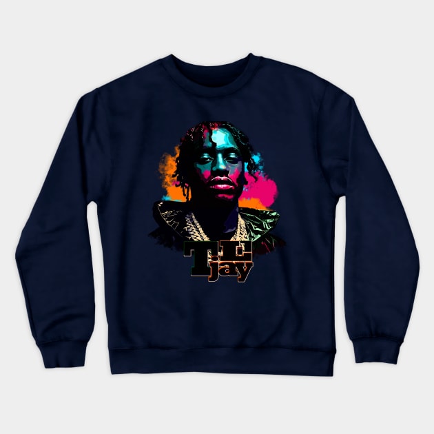 Lil Tjay Art Crewneck Sweatshirt by sahiliart06